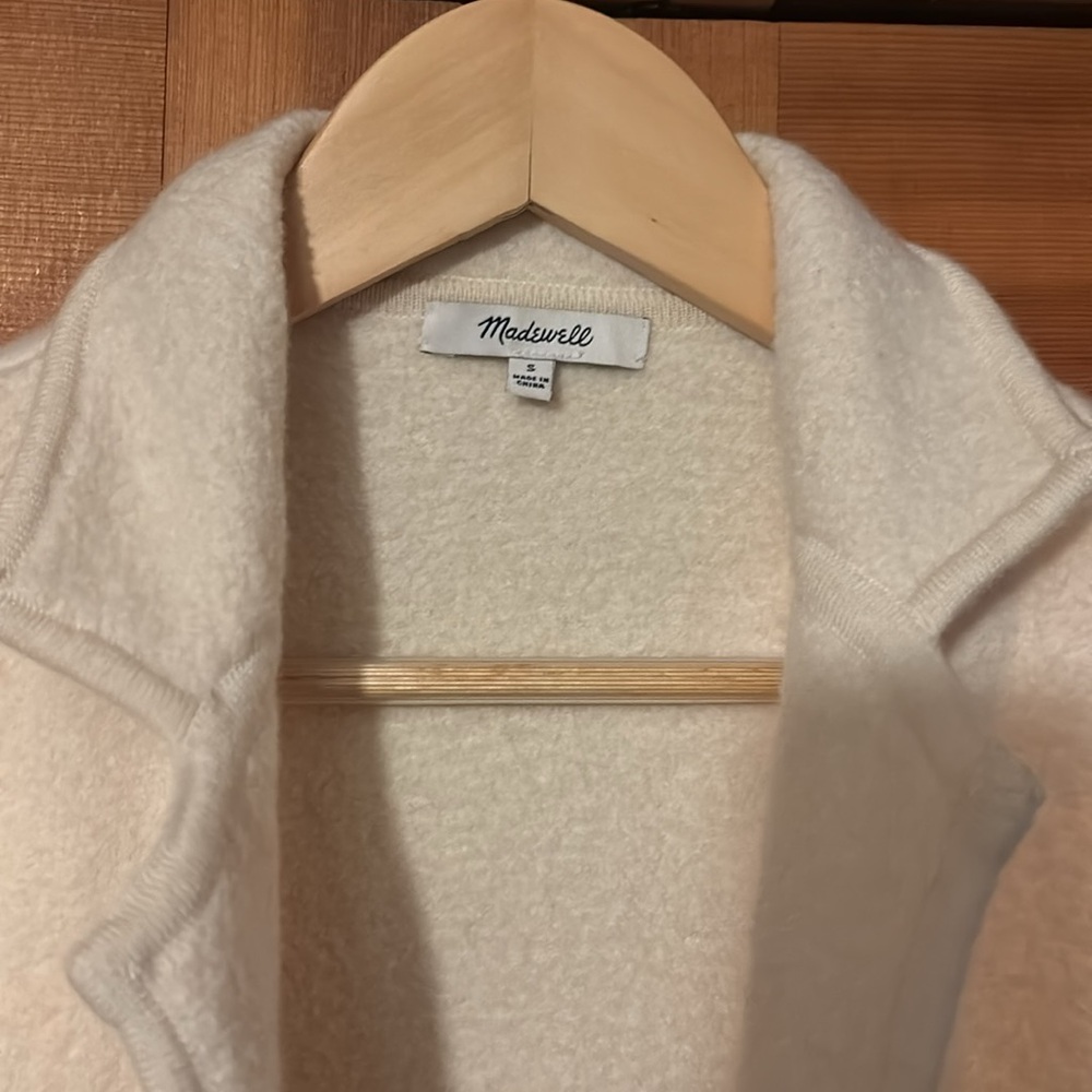 Madewell Merino Wool Cream Coat - Picture 2 of 6